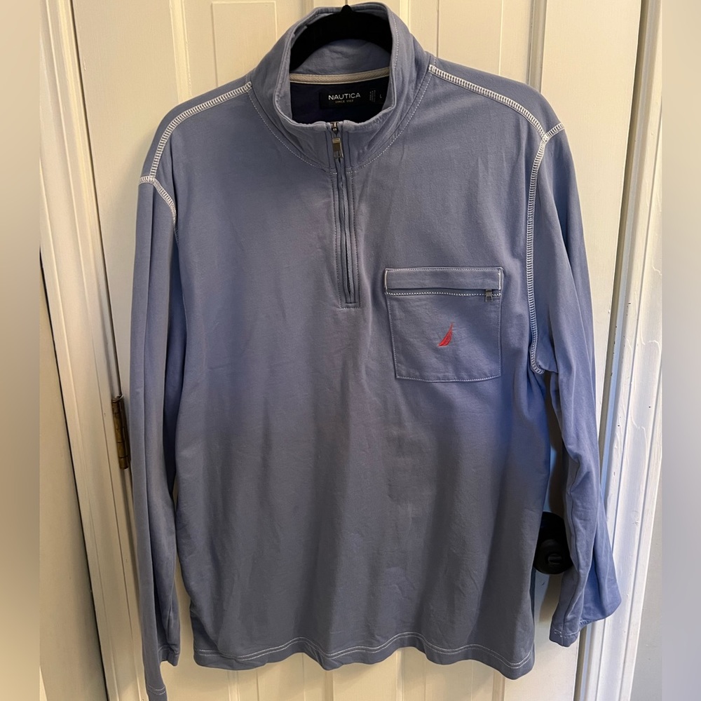 Nautica Men’s Long Sleeve Quarter Zip Shirt Size Large